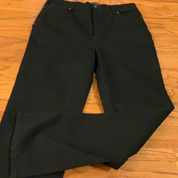 Gloria Vanderbilt size 14 long denim jeans. Black. - Picture 1 of 9